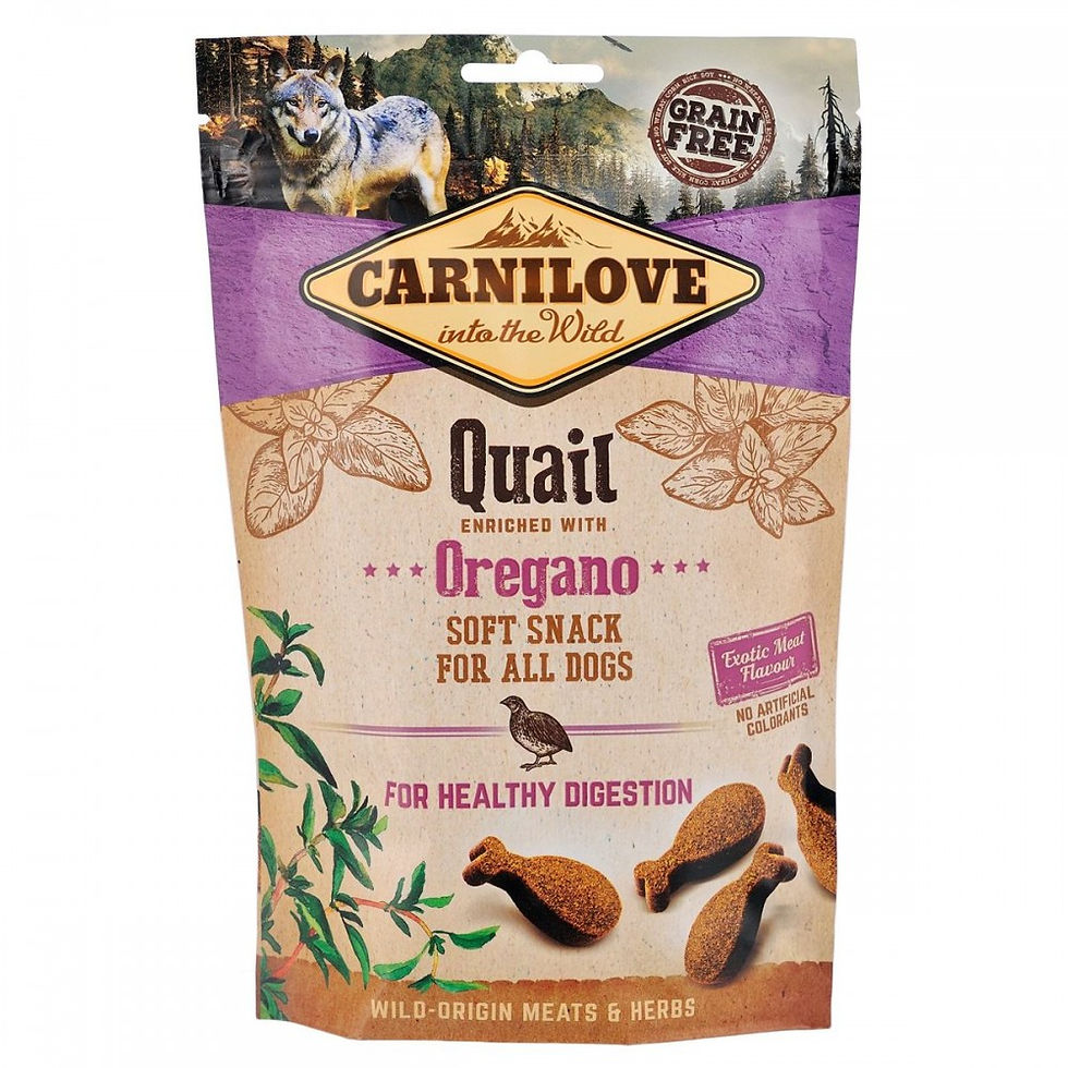 Ласощі Carnilove Dog Semi Moist для собак, перепілка та орегано, 200 г