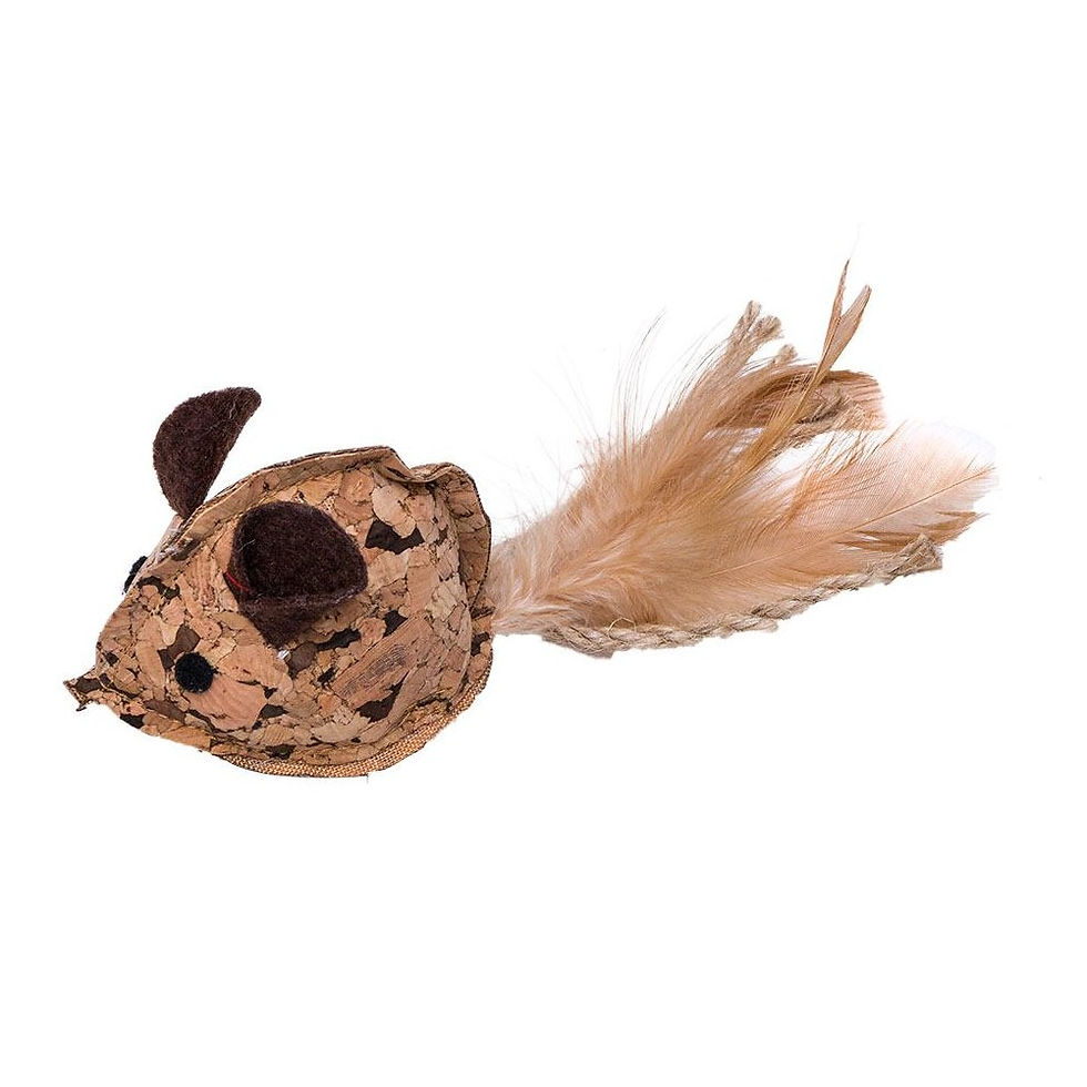 Іграшка Eastland Мишка з мататабі для котів з натуральної пробки 6.5х4.5х4.5см