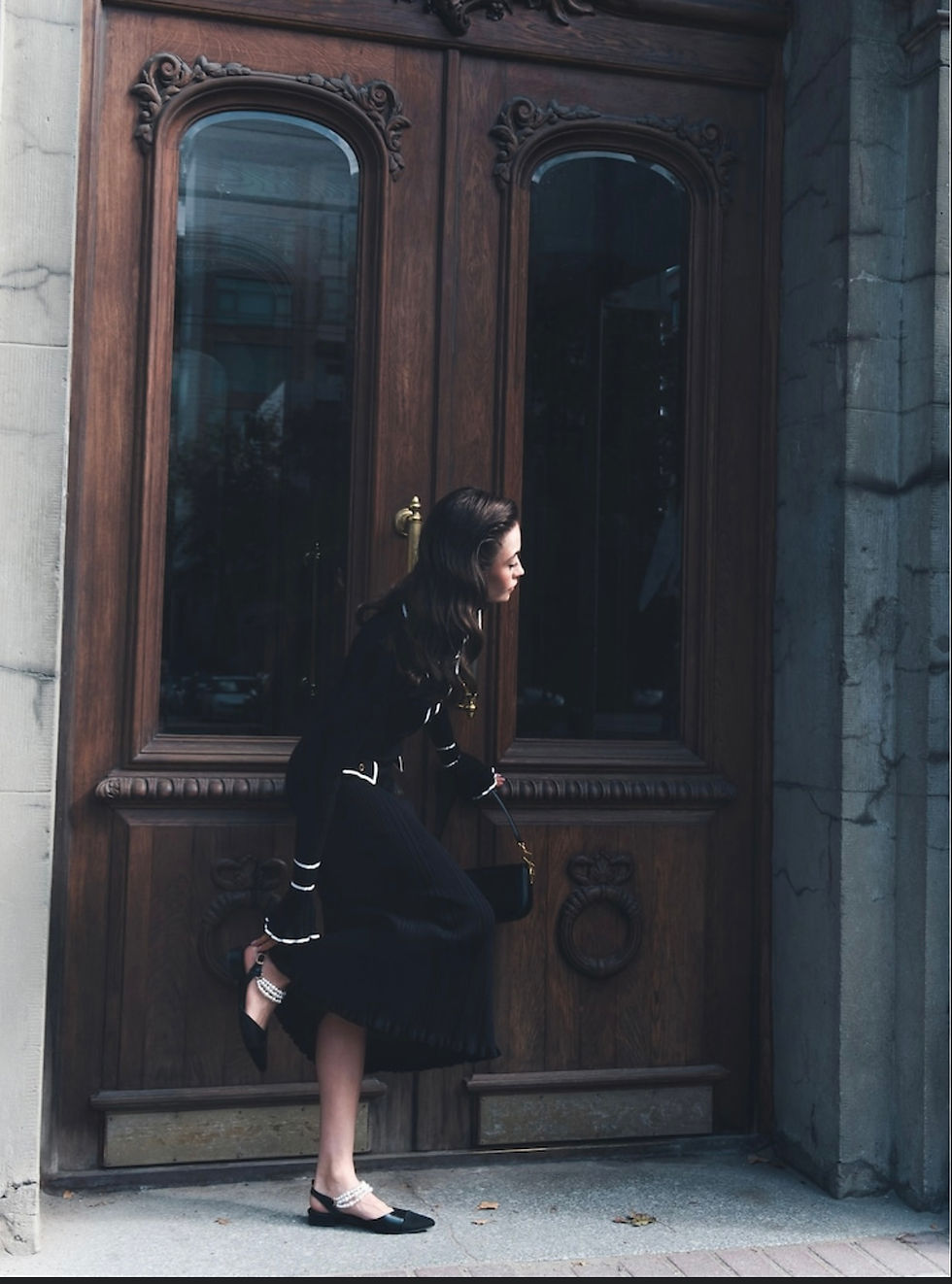 Thumbnail: Tiona Midi Black Dress