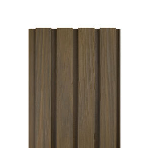Teak fluted composite wall cladding