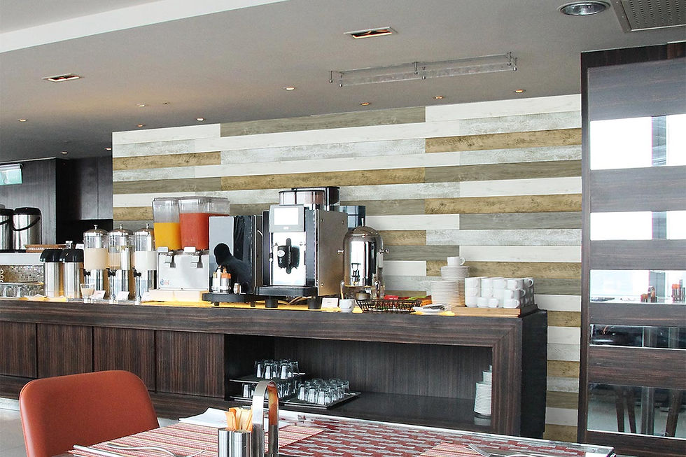 coffee bar accent planks
