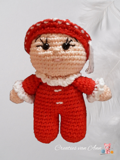 Gratis haakpatroon Kerstbaby, Creaties van Ann