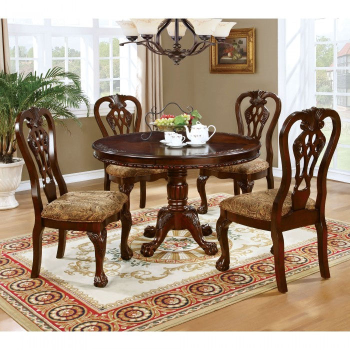 Furniture of America® Elana Cherry Brown Dining Set 5pc