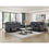 Thumbnail: Homelegance® Hazen Black Double Reclining Sofa