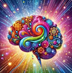 Abstract colourful brain