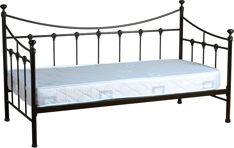 Torino 3ft Black Day Bed Frame