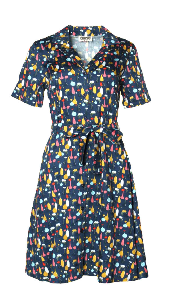 Faye Vase print shirt dress