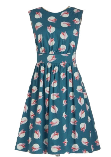 Lucy Slalom Skiers dress in teal