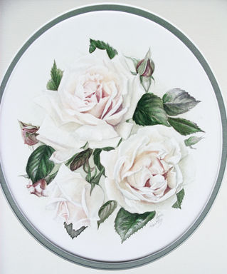 White Roses by Anne Hartley
