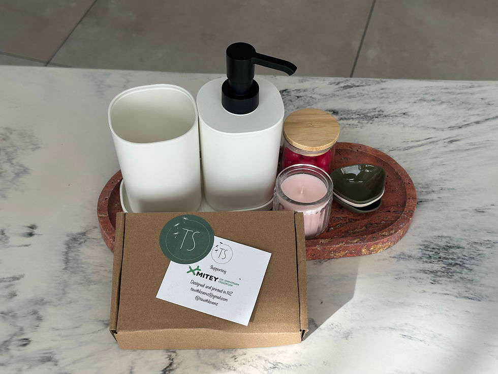 Thumbnail: Gift Box with Marble Oblong Tray in Burnt Travertine