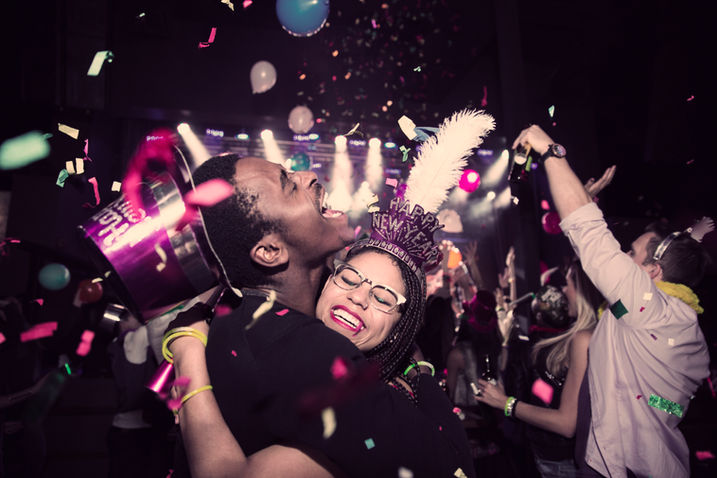 Image of a New Years Eve Party & young people celebrating