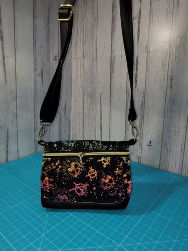 CLARENDON CROSSBODY WALLET Glitter Skulls TACK1995 THE BAG LAD
