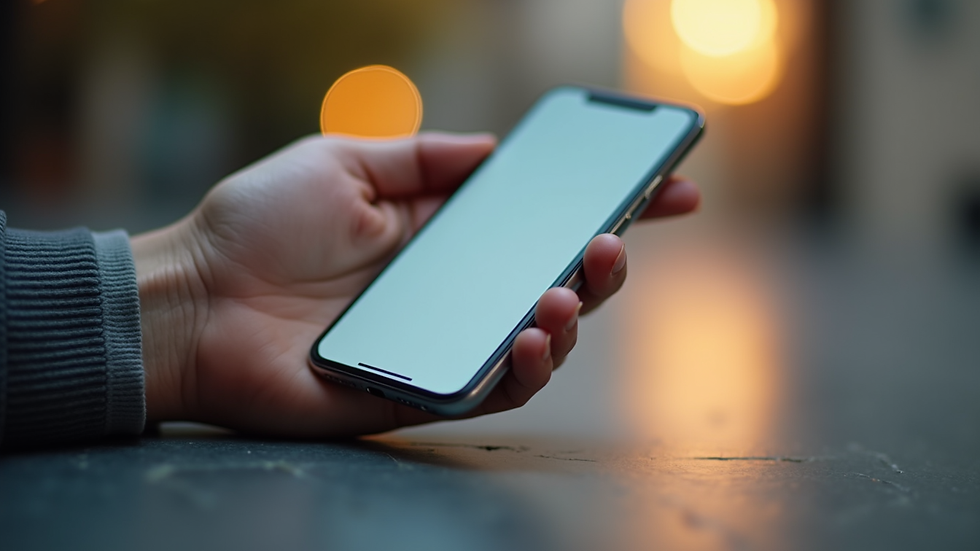 Close-up view of a smartphone displaying a mobile-friendly website