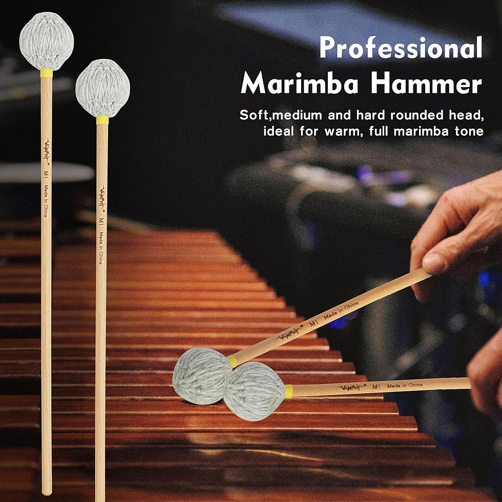 Thumbnail: Professional Marimba Mallets -M1 Soft Yarn Heads with Beech Wood Handle 
