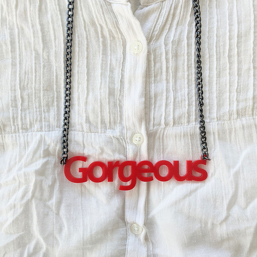 שרשרת סטייטמנט 209 עם הכיתוב Gorgeous