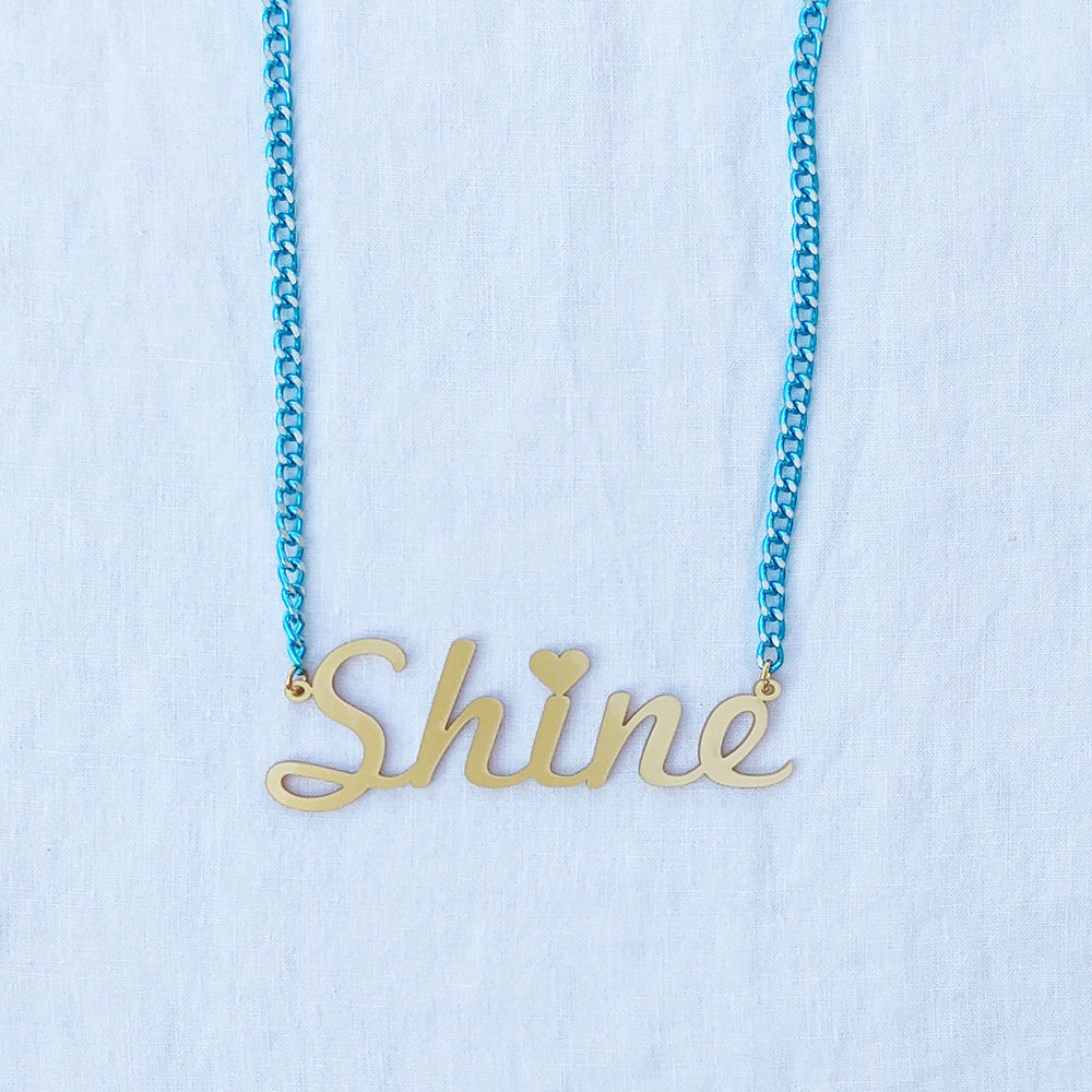 שרשרת סטייטמנט 201עם הכיתוב Shine