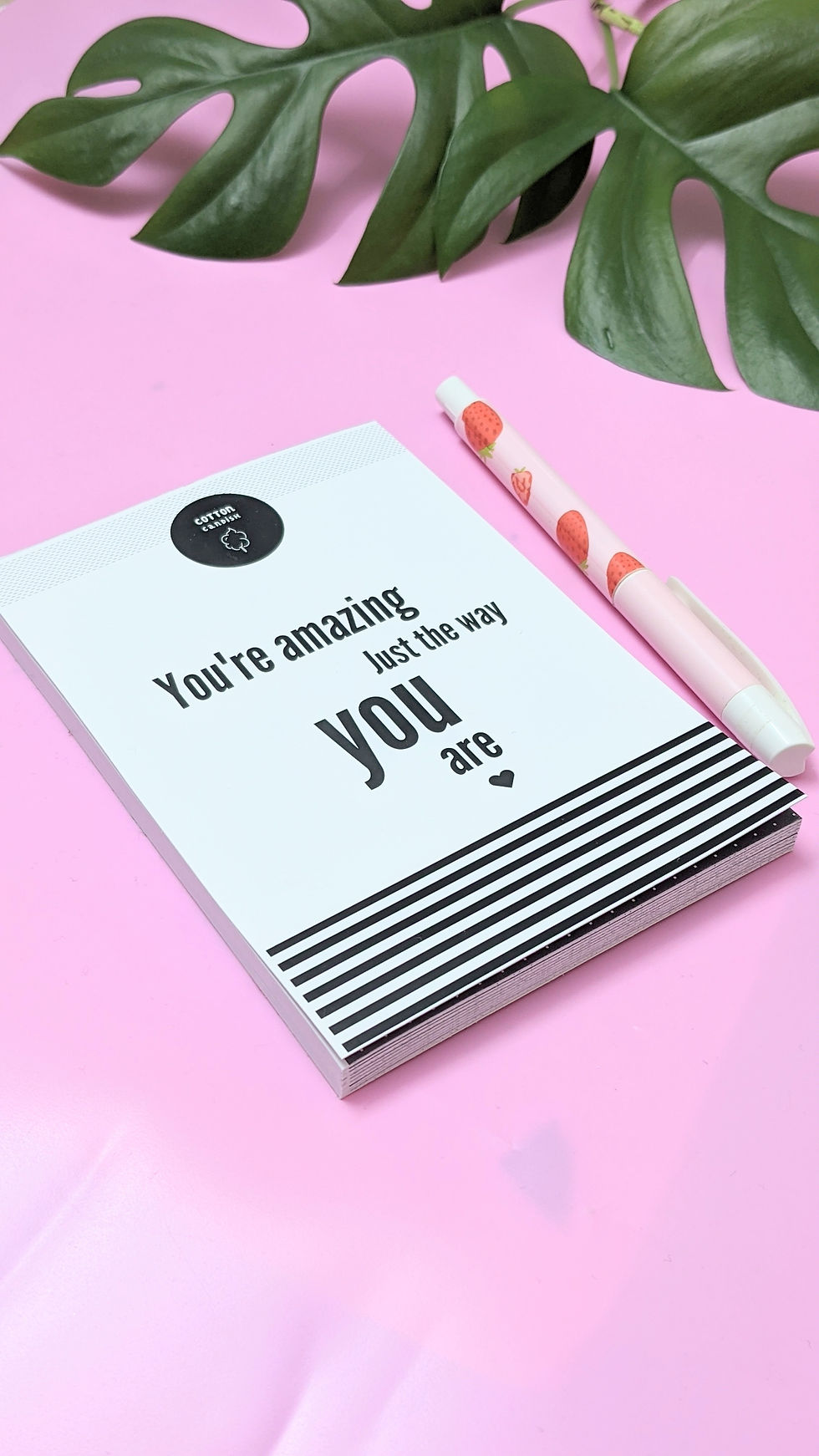 פנקס מעוצב עם דפים נתלשים של קוטון קנדיש