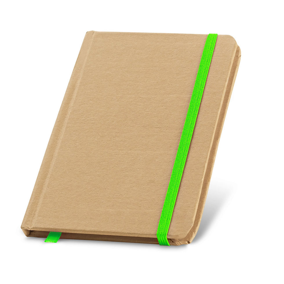 Miniatura: Caderno de bolso reciclado com elástico e personalização