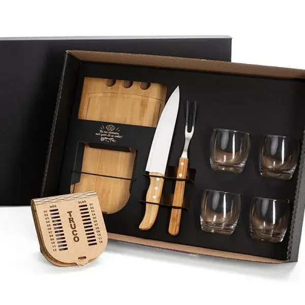 Miniatura: Kit churrasco personalizado, Kit churrasco personalizado para empresas.