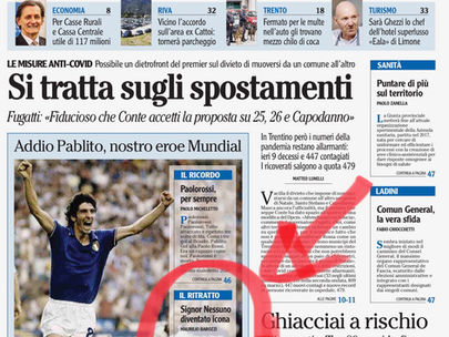 E' morto Paolo Rossi. Il signor Nessuno diventato icona nazionale - L'Adige 11/12/2020