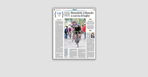 Benedetti, ciclista-filosofo a caccia di fughe (27/11/2013)