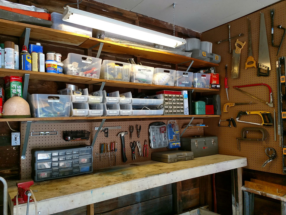 garage work shop with good organization