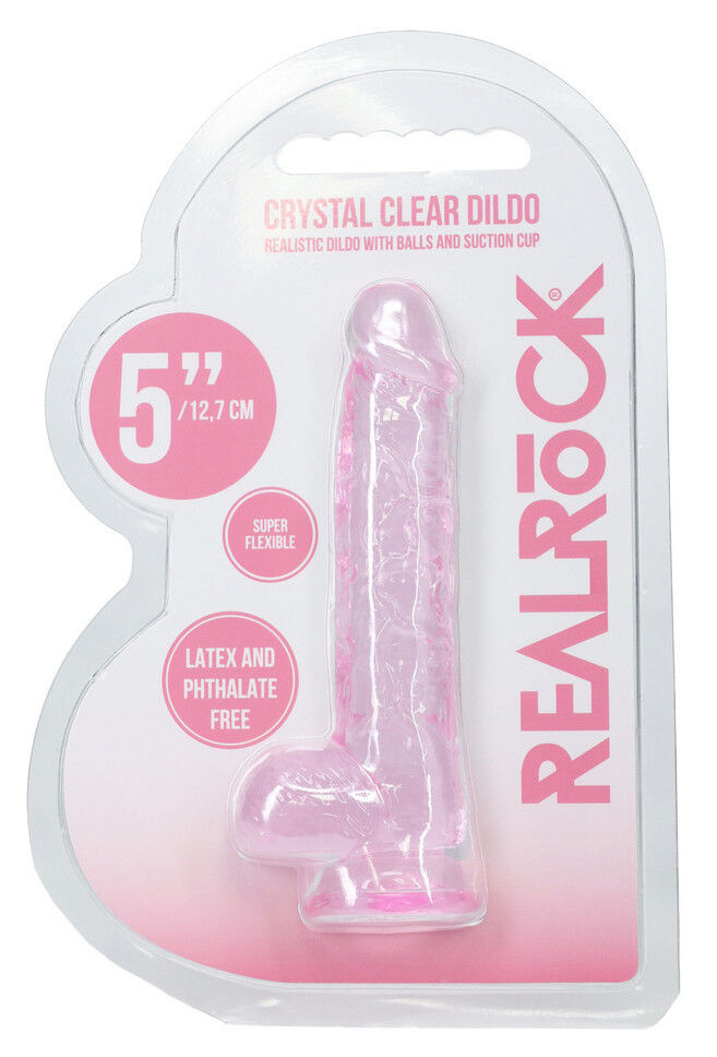 gode 12,7 cm x 2,5 cm real rock crystal clear dildo
