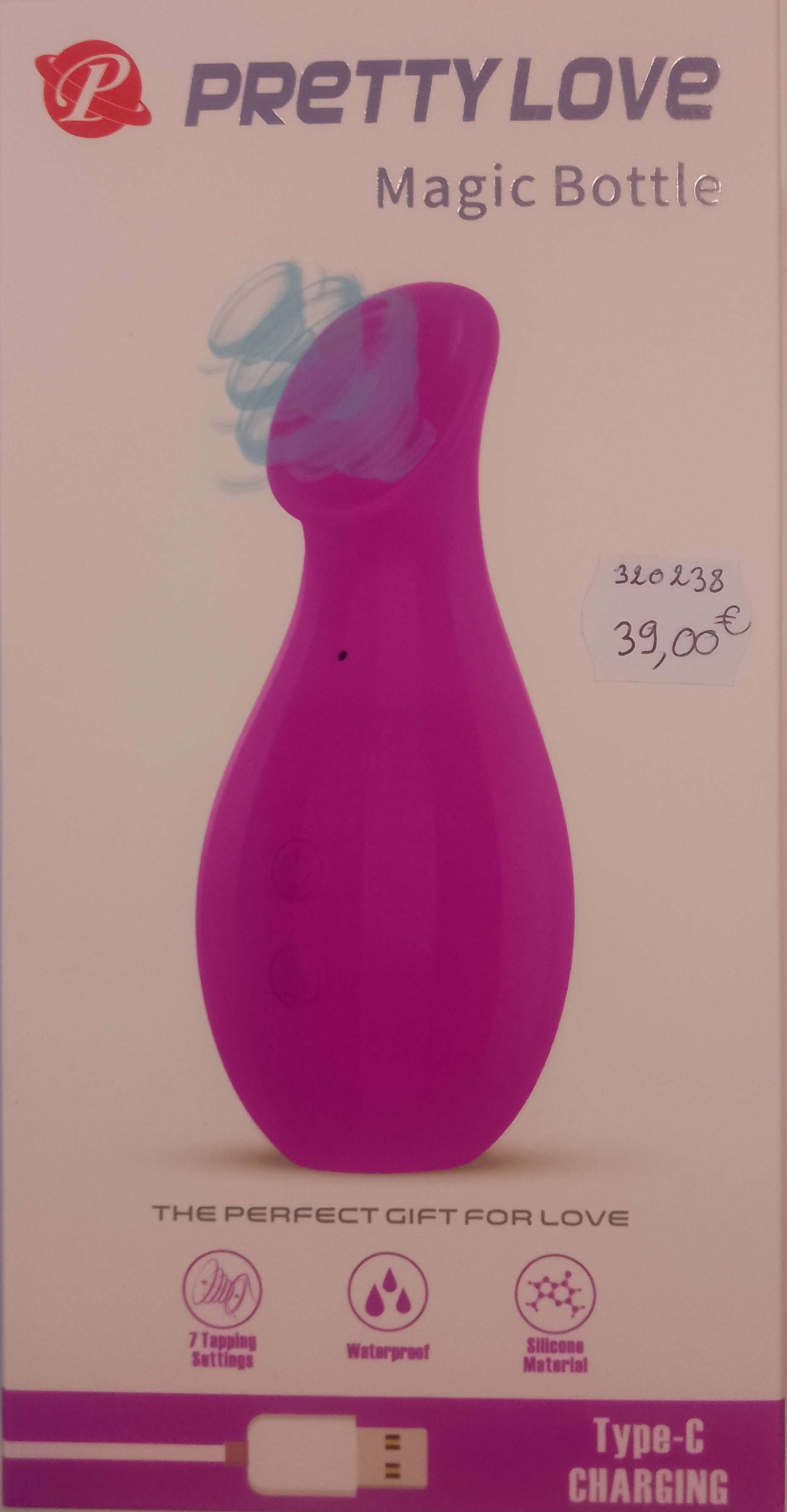 vibro pulseur USB silicone pretty love magic bottle