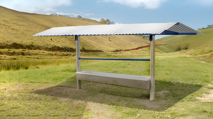 Concrete salt trough, Itabira Corrals