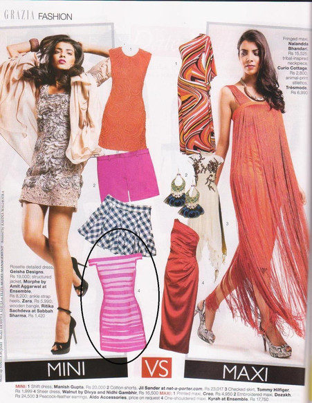 Grazia India Edition features Walnut Spring Summer 2011 collection