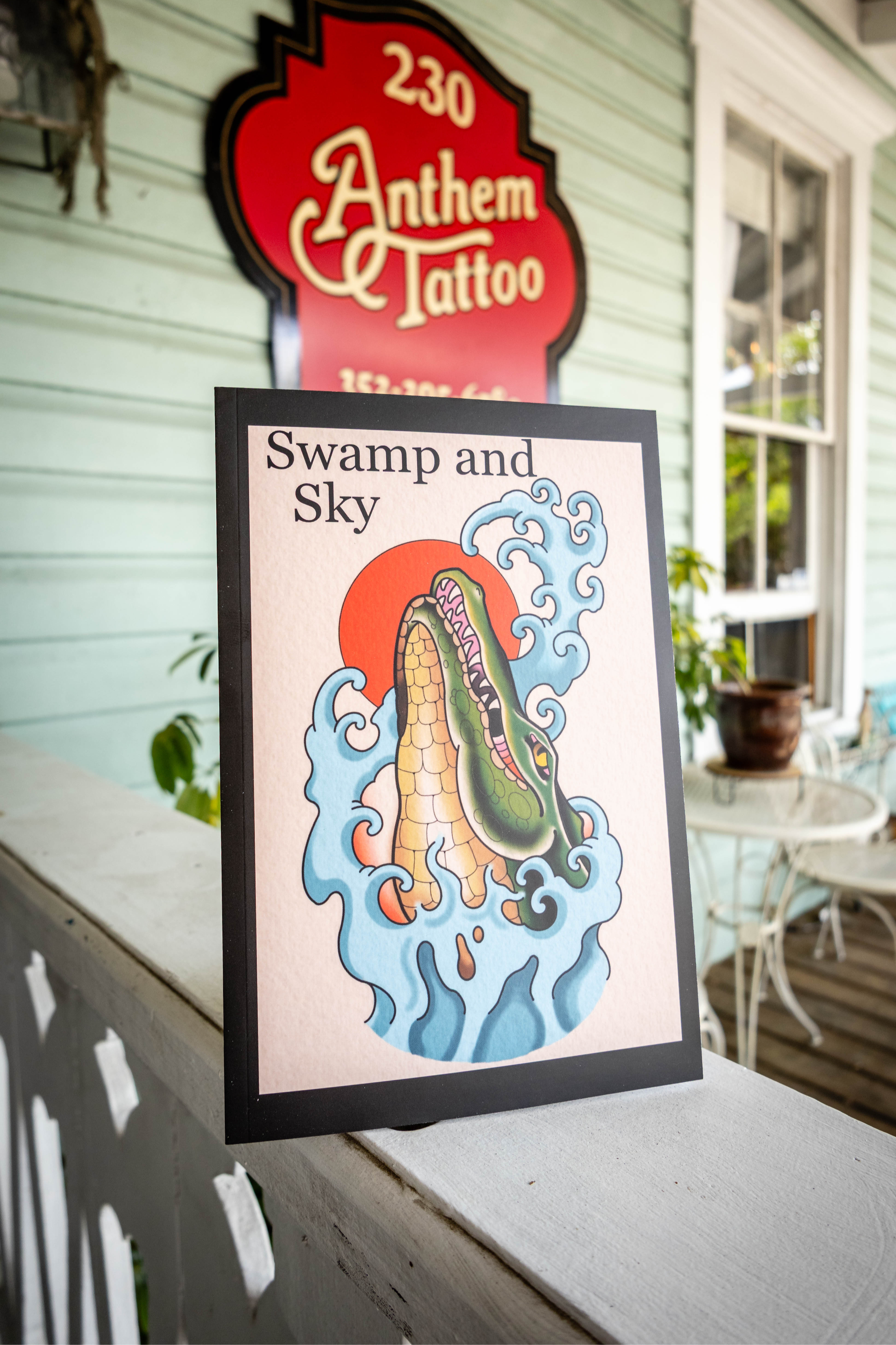 "Swamp and Sky" line-drawing book by Tim Strating