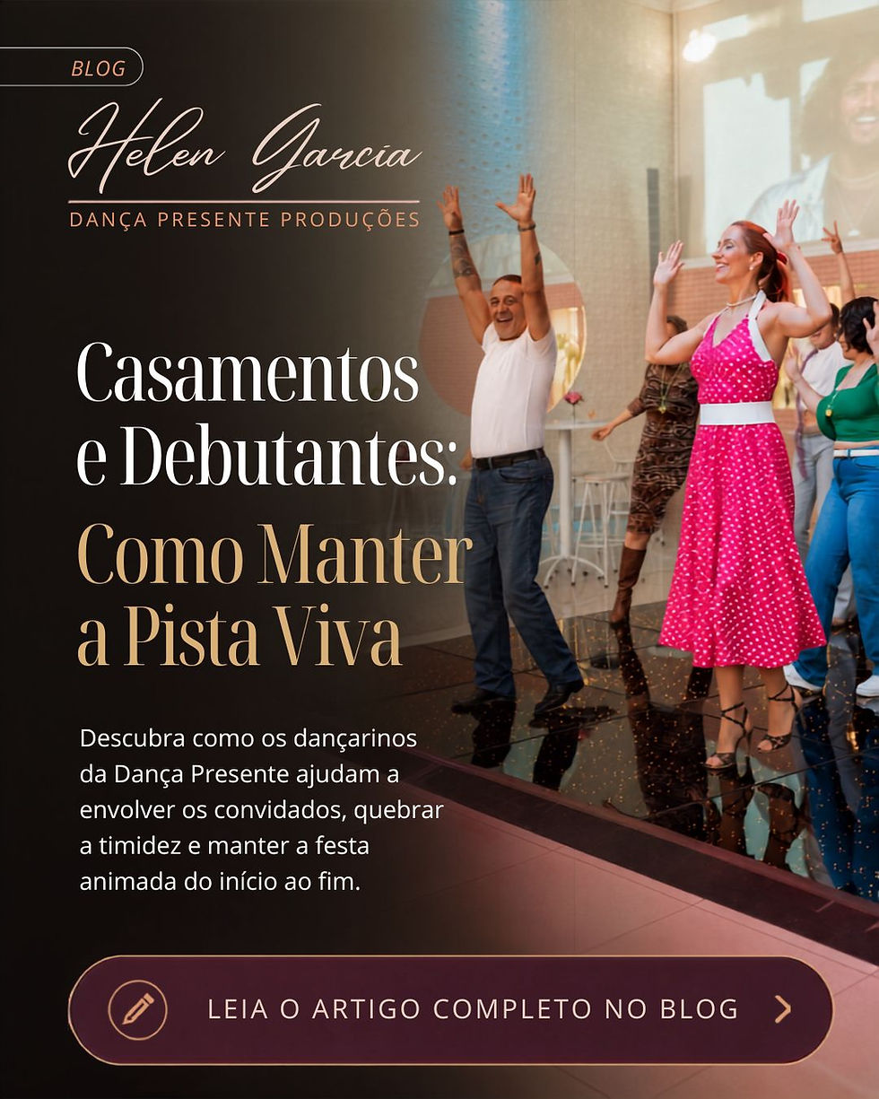 Animação para casamento e festa de debutante com dançarinos da Dança Presente envolvendo convidados na pista
