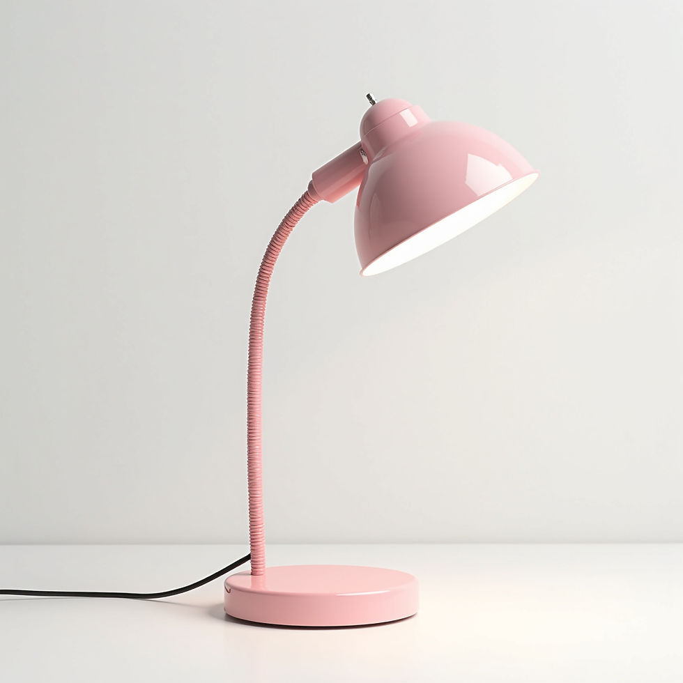 Pink Chrome Desk Lamp