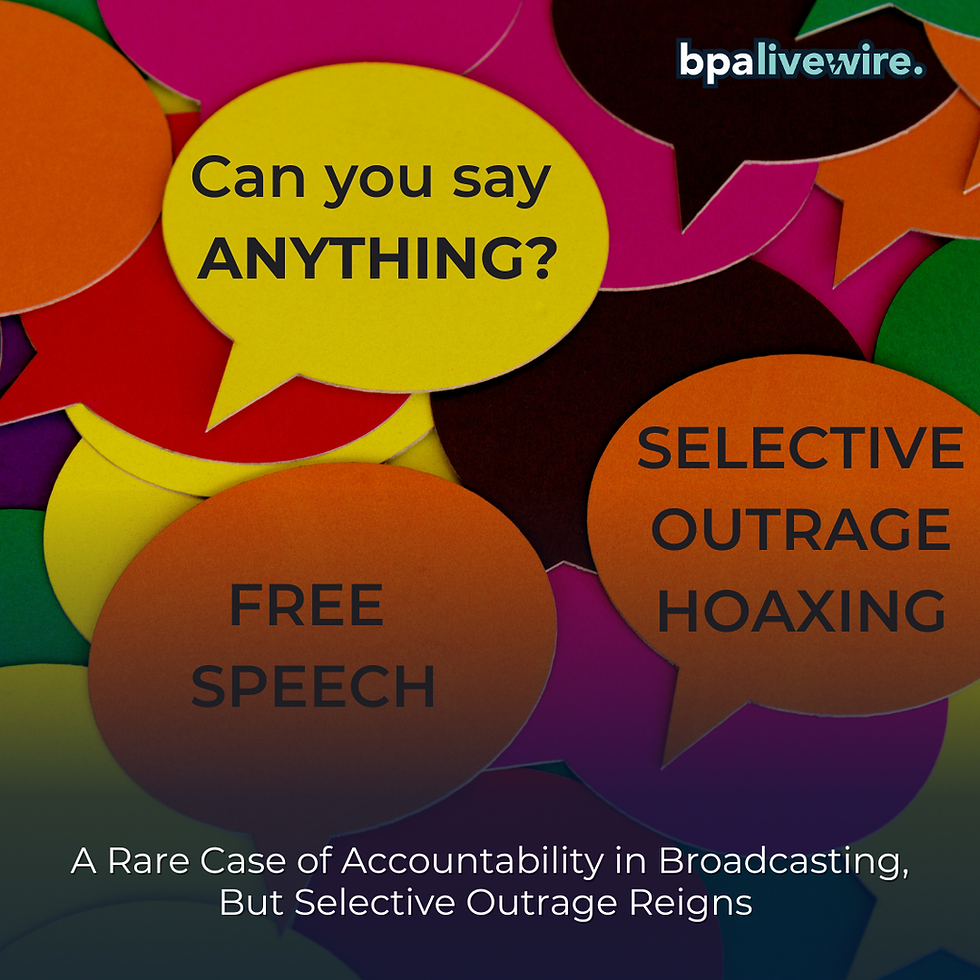 A Rare Case of Accountability in Broadcasting, But Selective Outrage Reigns