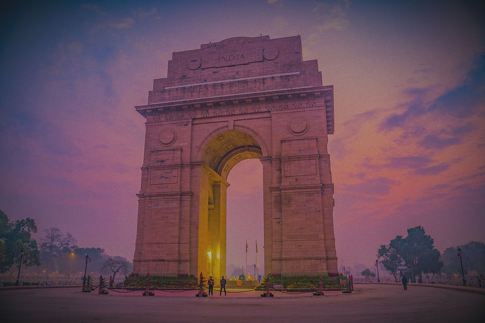 View of India Gate in New Delhi, the city where Dr. Rohit Krishna offers advanced cosmetic surgery treatments