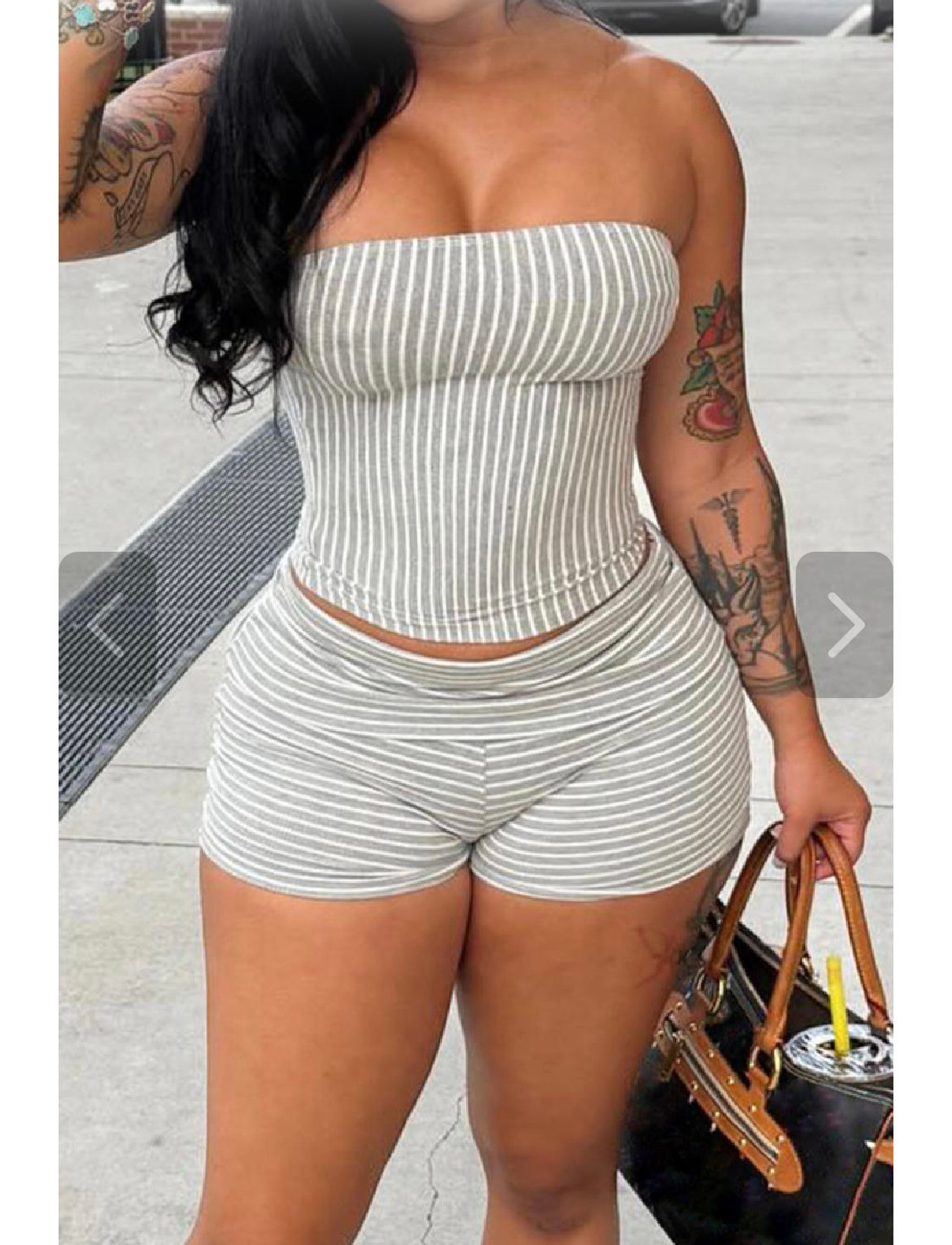 Fold Top Shorts Set