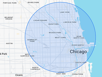 map of ecopedal delivery area