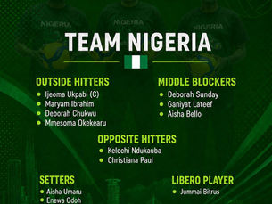 Nigeria Names 12-Player Squad for 2026 CAVB African Women’s Senior Volleyball Championship