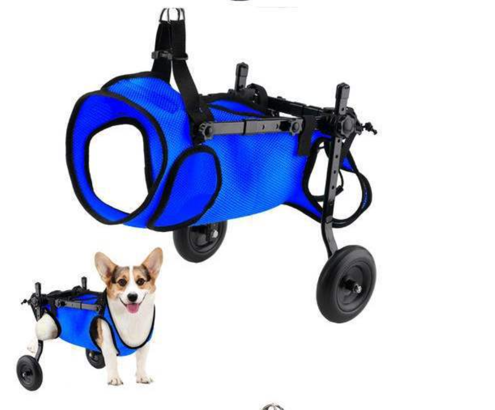 Adjustable Dog Wheelchair With Full Body Support Harness