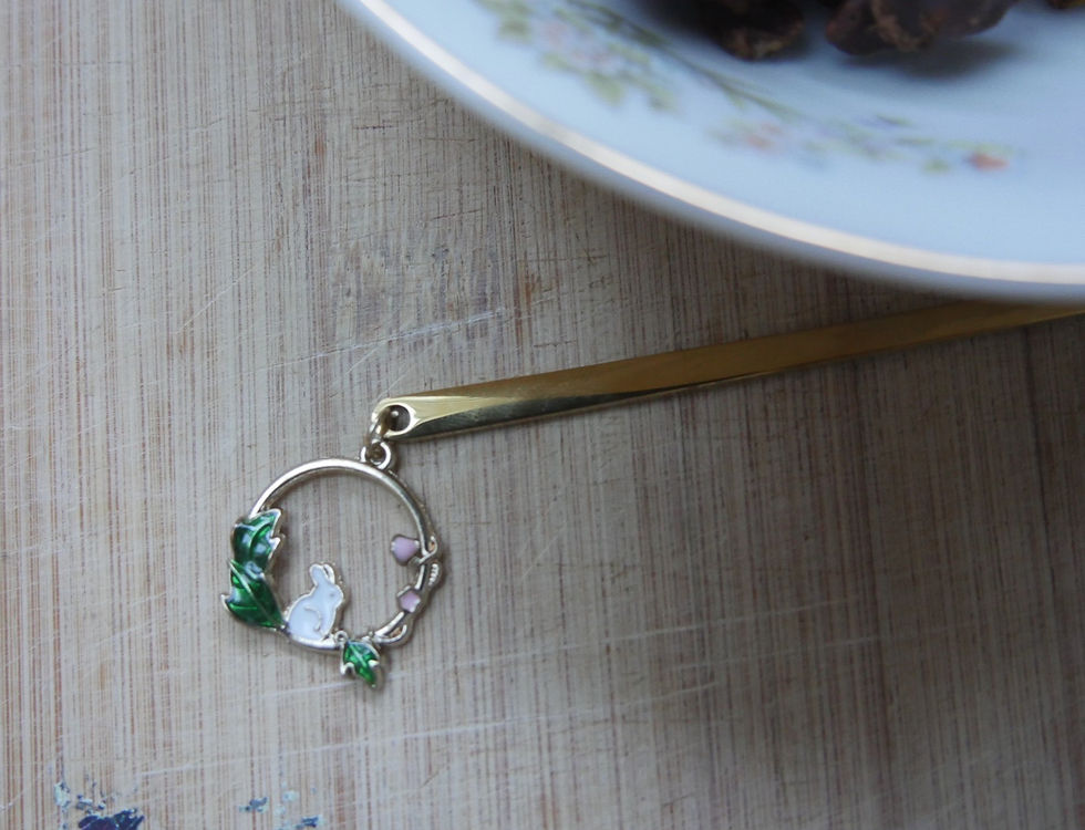 Cuillère à dessert Lapin doré - Isabelle Rose