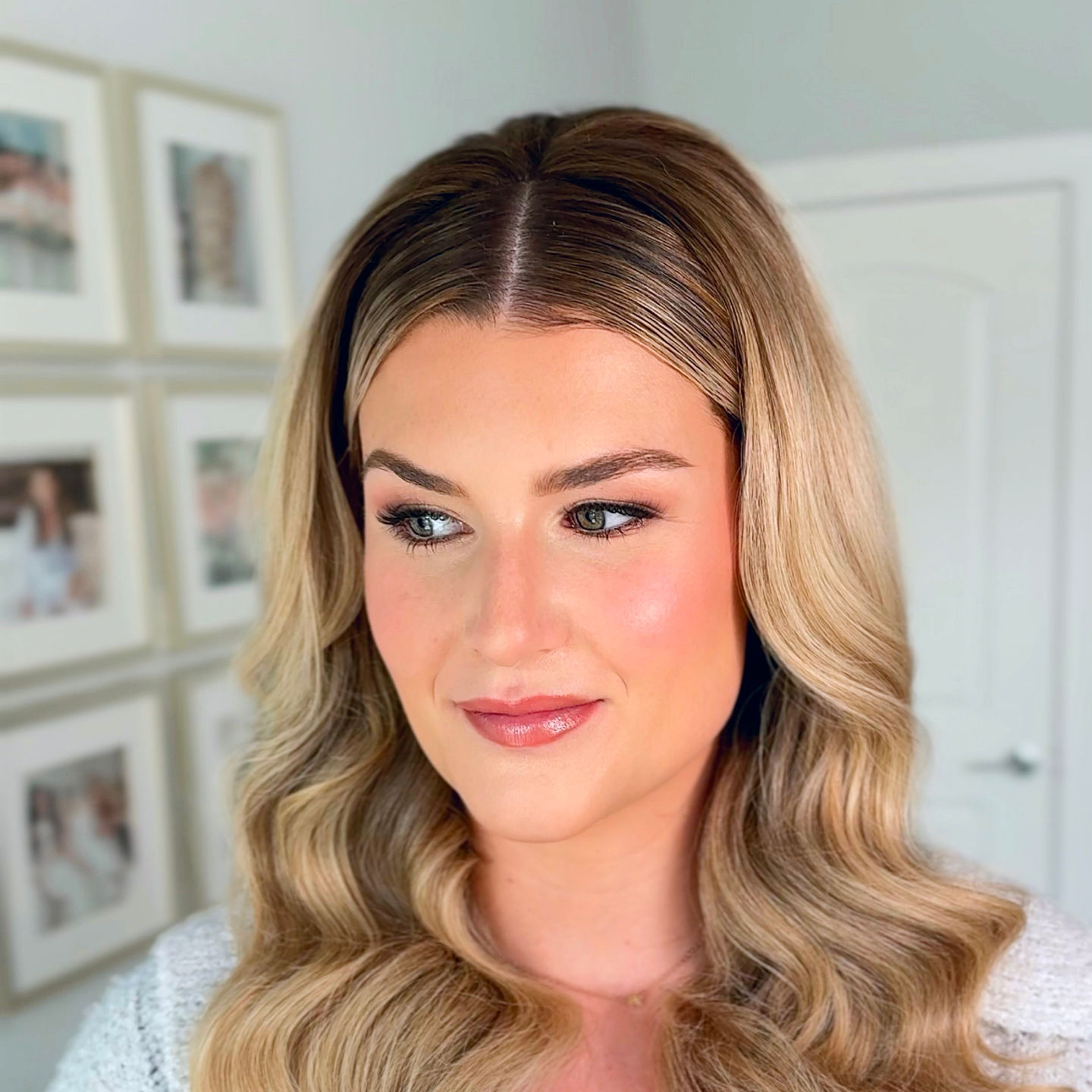 wedding hairstyle, wedding hair down, glam waves, loose waves, bridal hair, soft glam waves