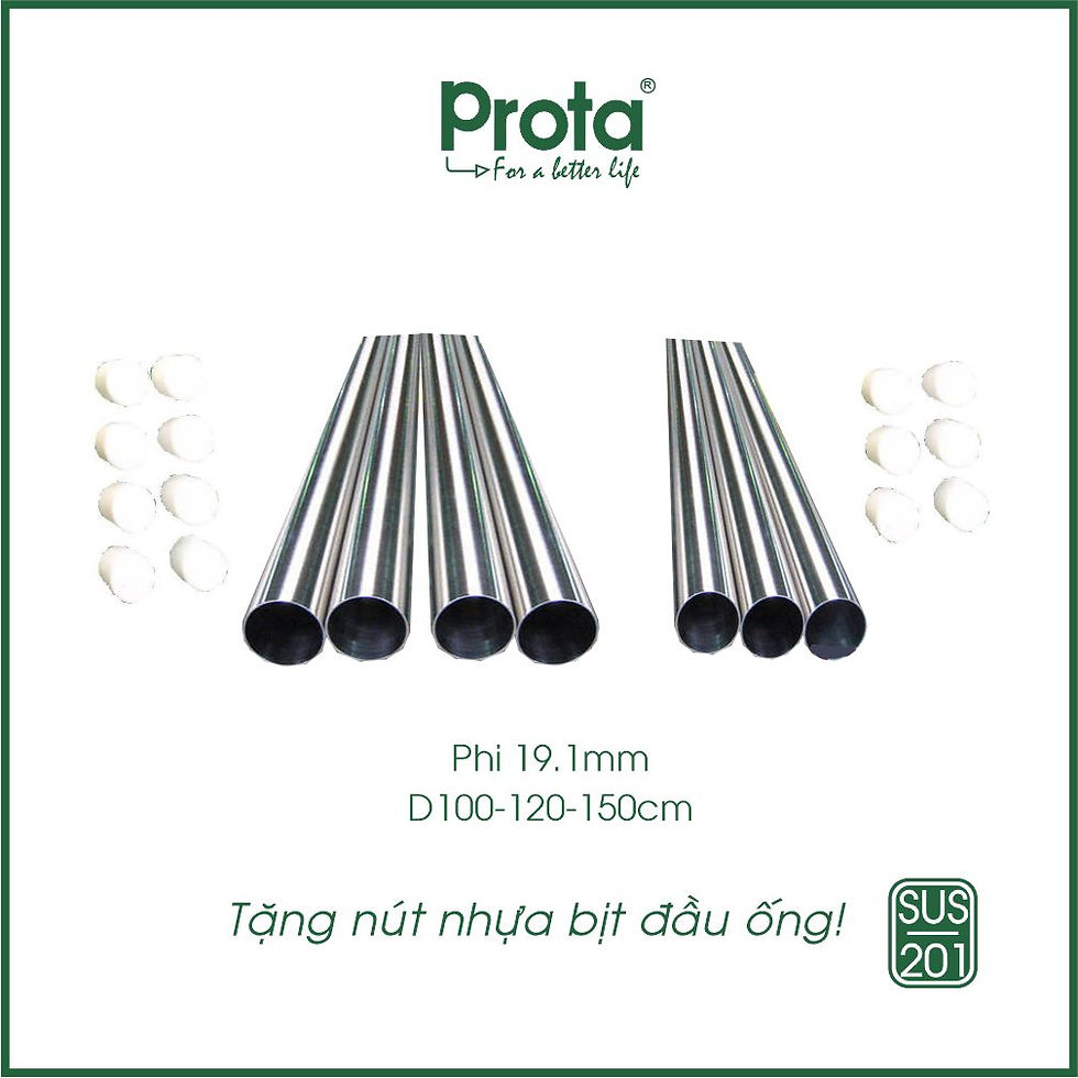 Thumbnail: Prota SUS 201 Stainless Steel Tube – Ø15.9 / Ø19.1 / Ø22.2 mm – Length 100, 120, 150, 200 cm