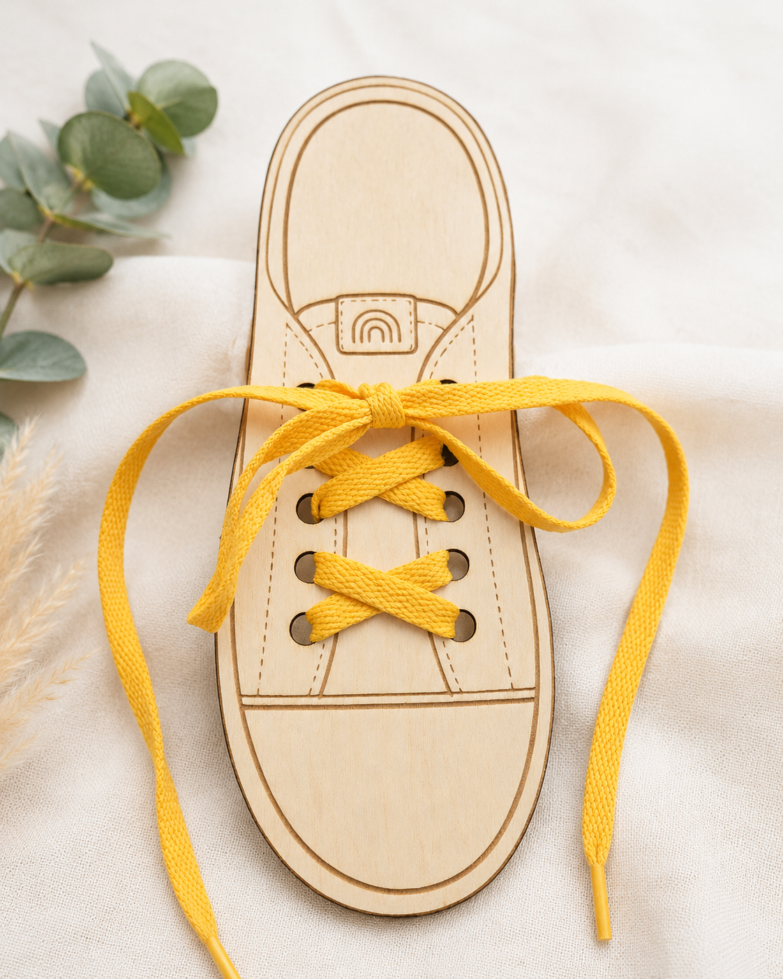 Schuh zum Schleifenbinden