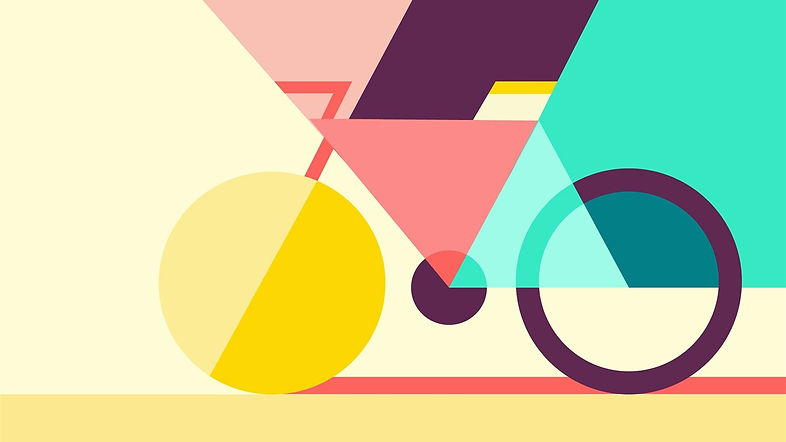Color_geometric_abstract_bicycle_Vector_