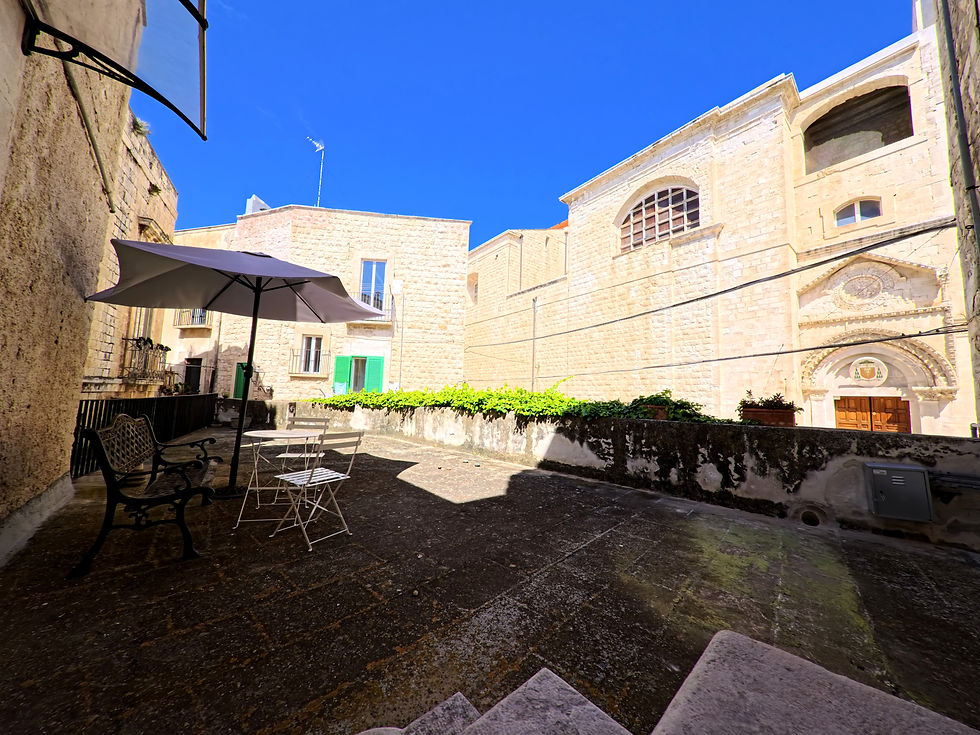 Terrace of Palazzo Framarino dei Malatesta in the historic centre of Giovinazzo