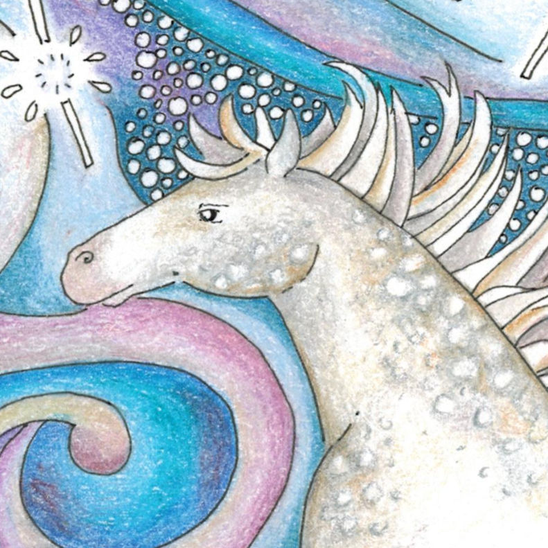 Thumbnail: Gliding Horse (original drawing)