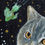 Thumbnail: Kitty in space with fish, a moon and bubbles