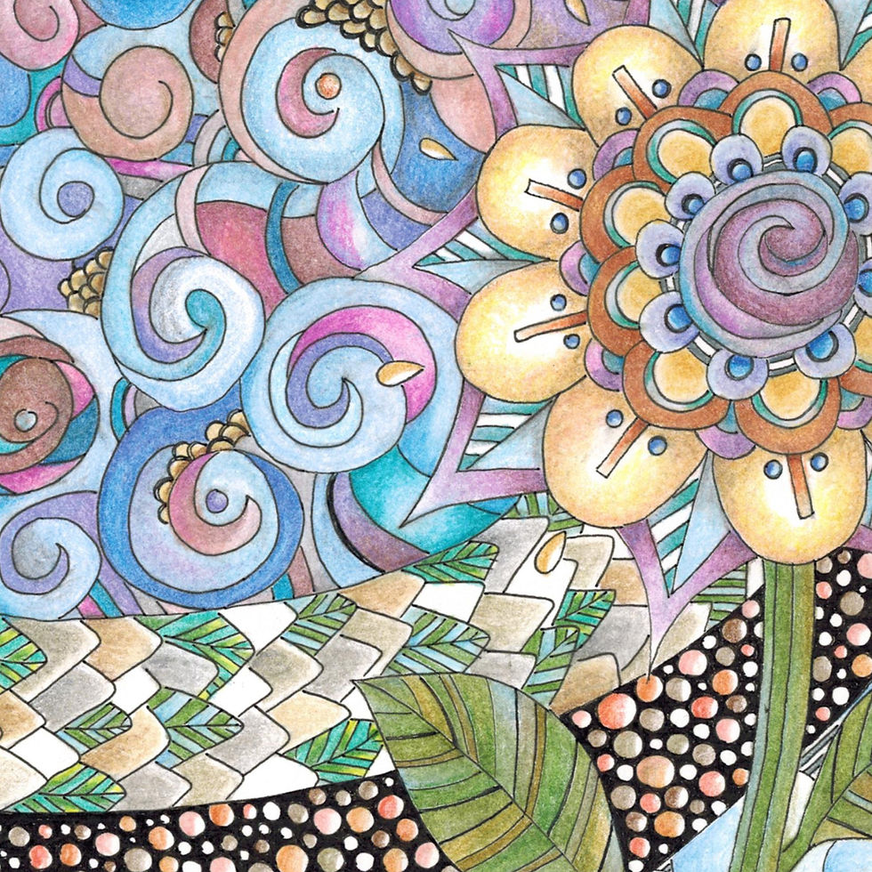 Thumbnail: Busy Flower (original drawing)