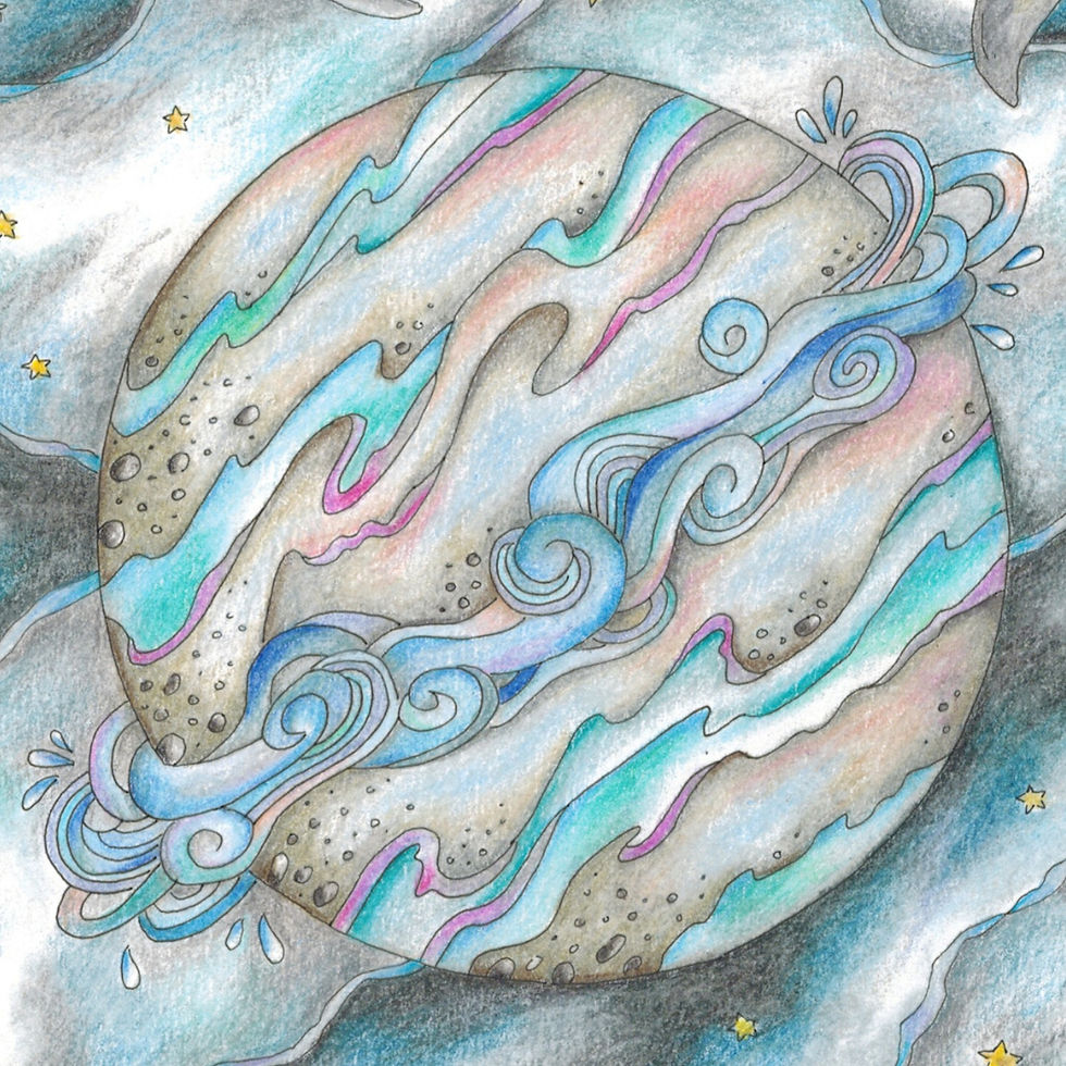 Thumbnail: Dolphin in Space - Art Print