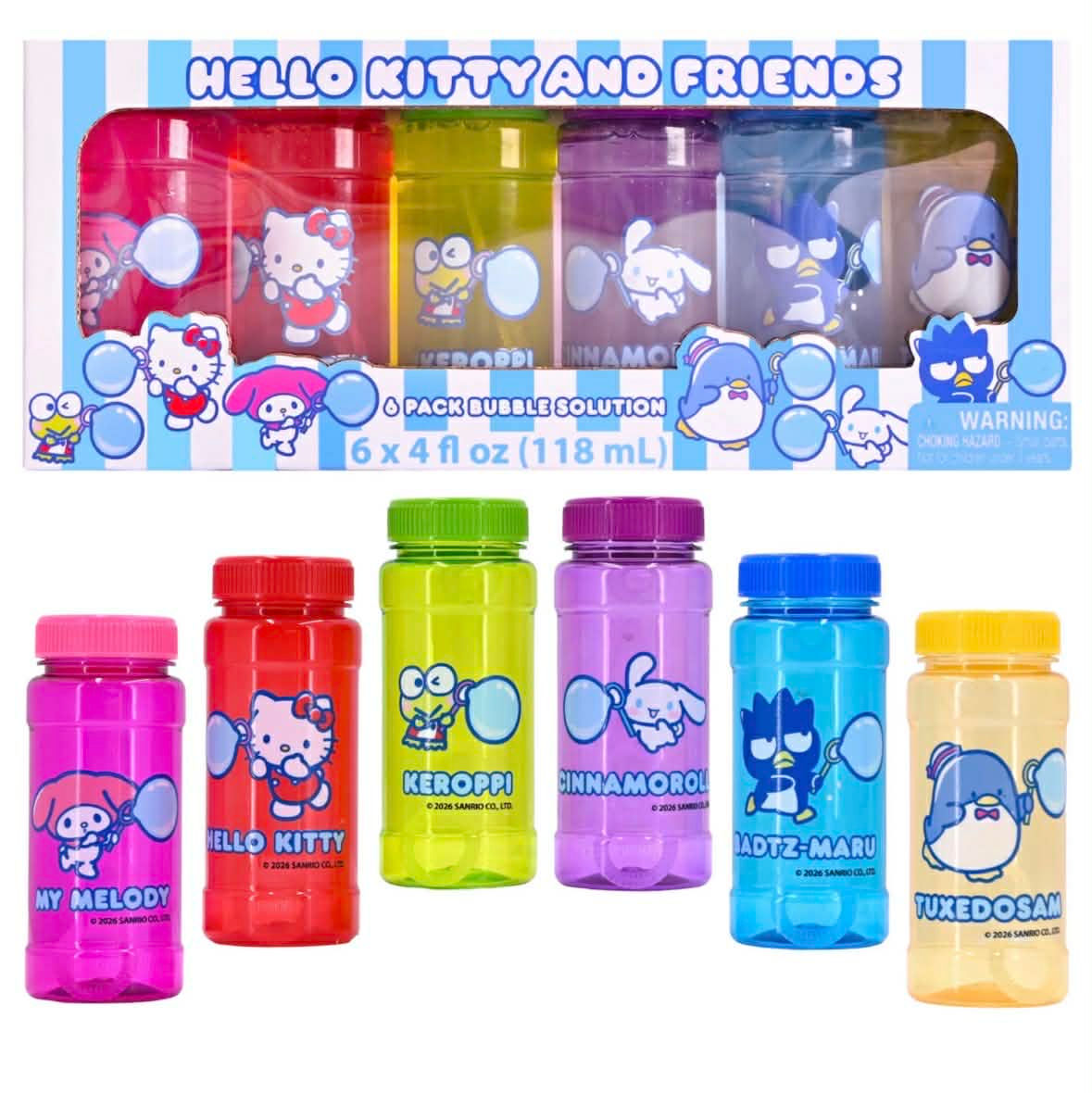 Hello Kitty 6-Pack Bubble Bottles 4oz